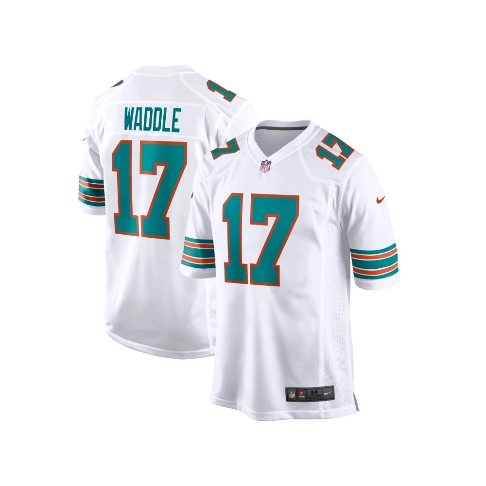 Mens Miami Dolphins Jaylen Waddle White Game Jersey
