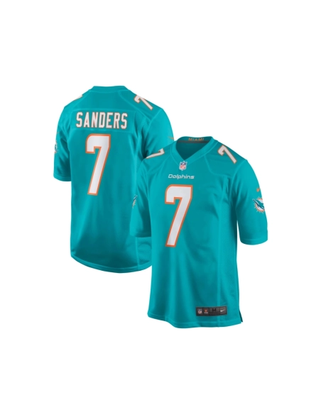 Mens Miami Dolphins Jason Sanders Aqua Game Jersey