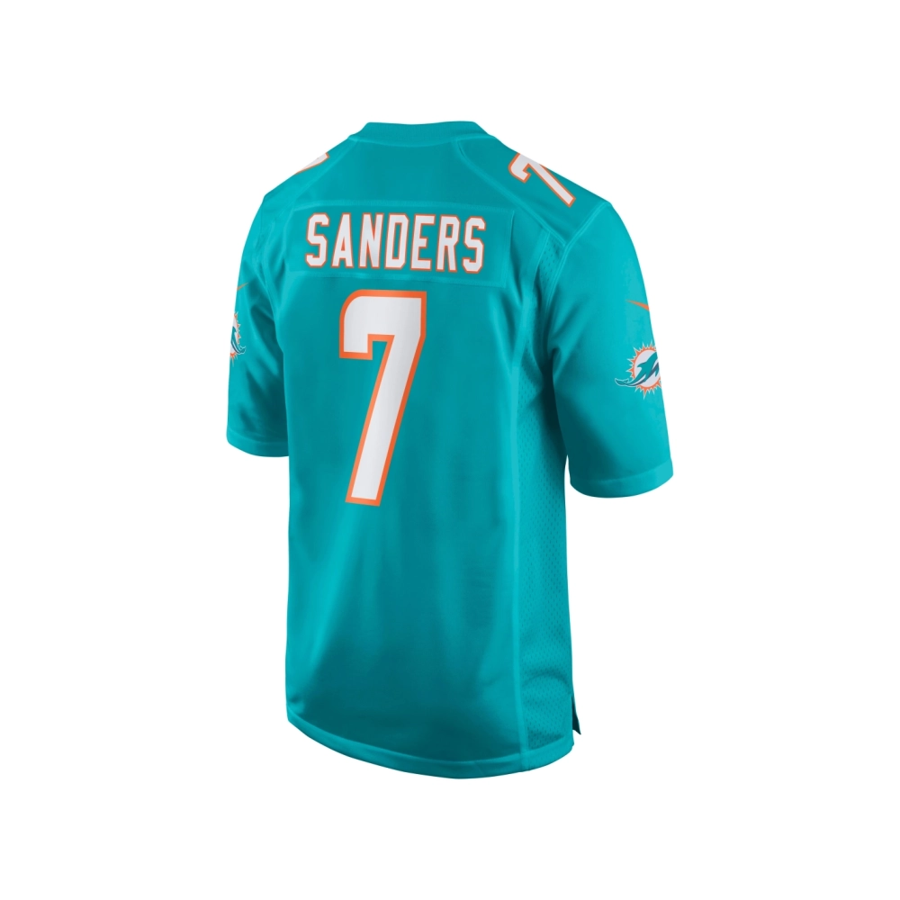 Mens Miami Dolphins Jason Sanders Aqua Game Jersey