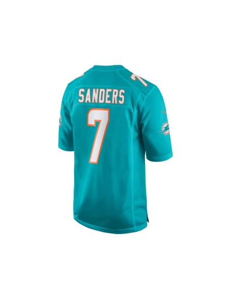 Mens Miami Dolphins Jason Sanders Aqua Game Jersey
