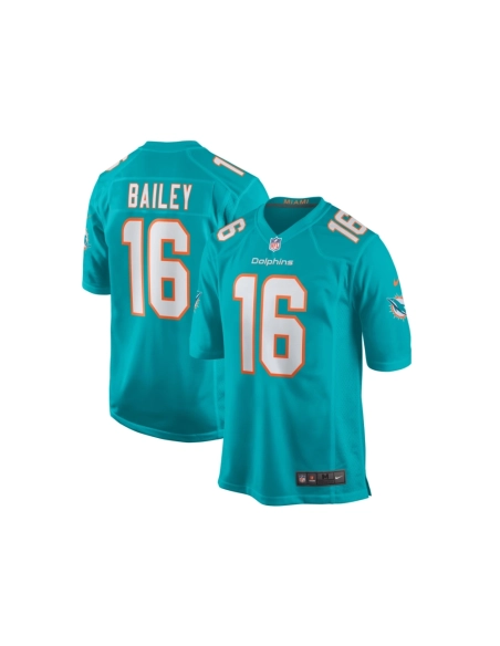 Mens Miami Dolphins Jake Bailey Aqua Game Player Jersey