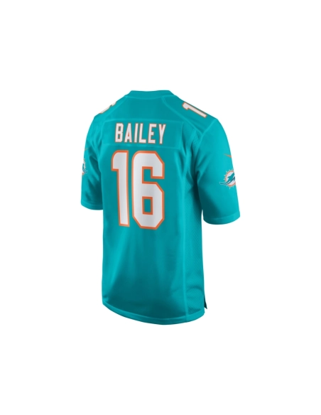 Mens Miami Dolphins Jake Bailey Aqua Game Player Jersey