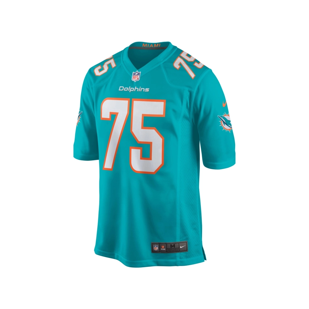 Mens Miami Dolphins Greg Little Aqua Game Jersey