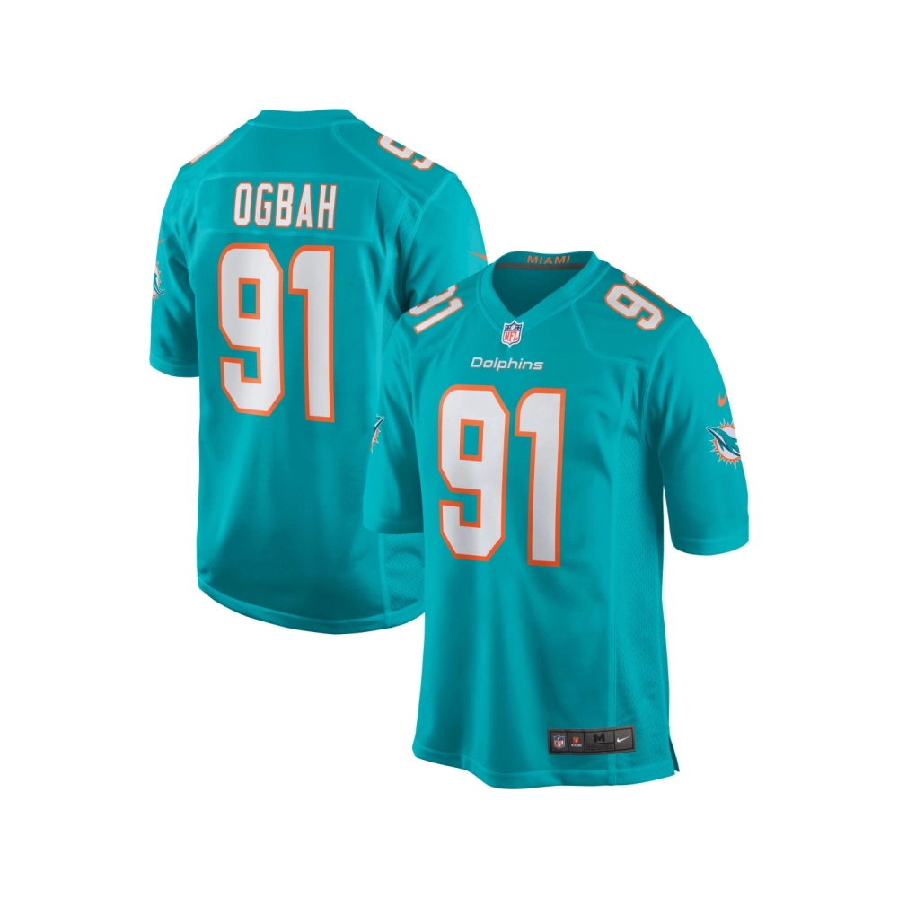 Mens Miami Dolphins Emmanuel Ogbah Aqua Game Jersey