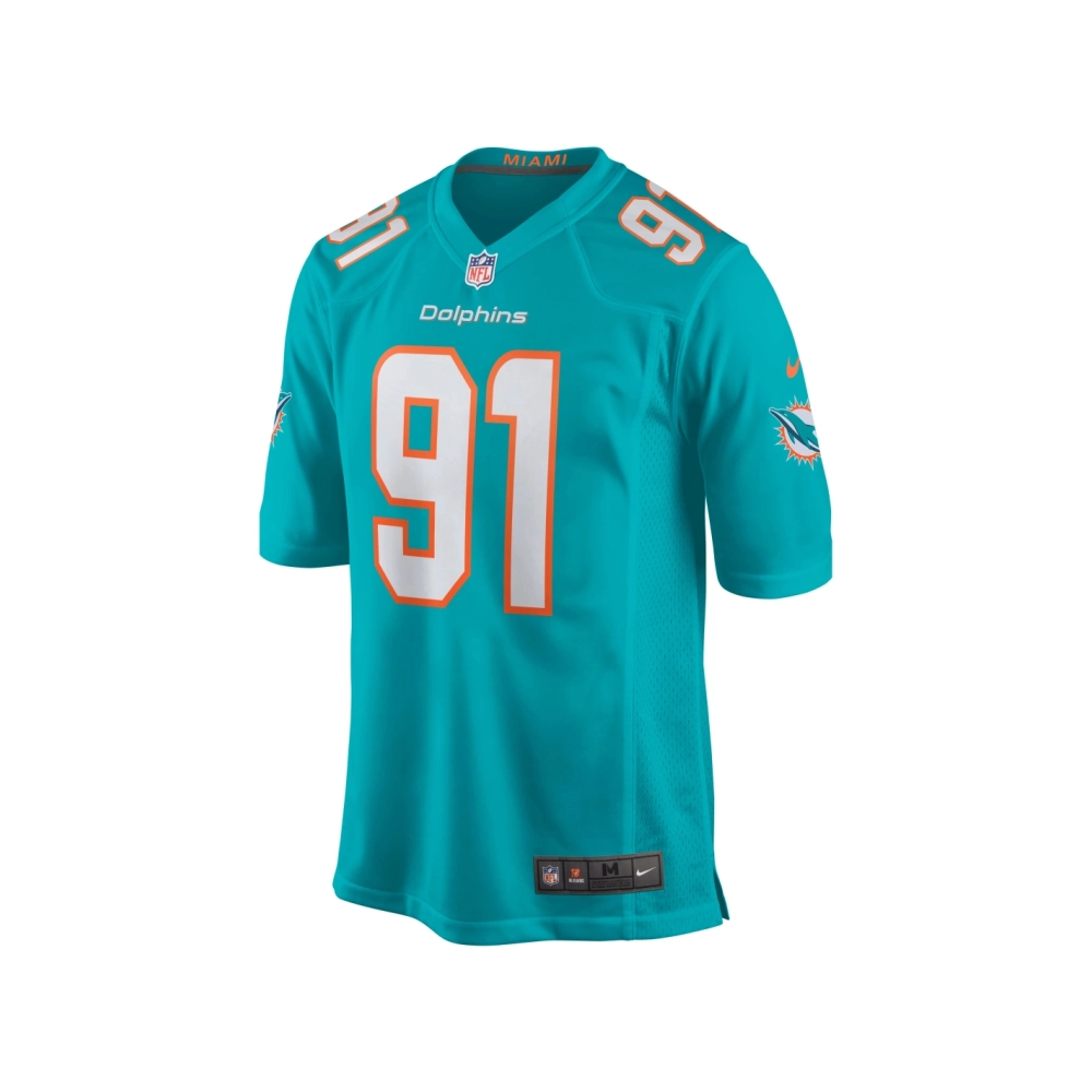 Mens Miami Dolphins Emmanuel Ogbah Aqua Game Jersey