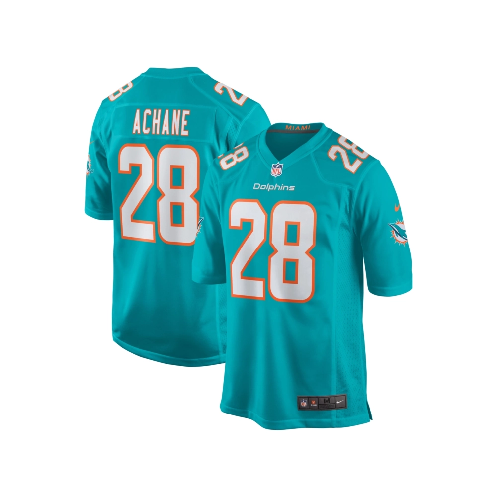 Mens Miami Dolphins Devon Achane Aqua Player Game Jersey