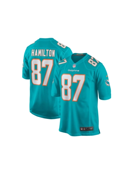 Mens Miami Dolphins DaeSean Hamilton Aqua Home Game Player Jersey