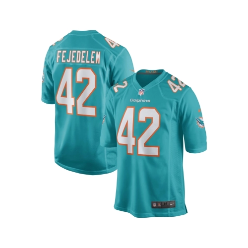 Mens Miami Dolphins Clayton Fejedelem Aqua Game Jersey