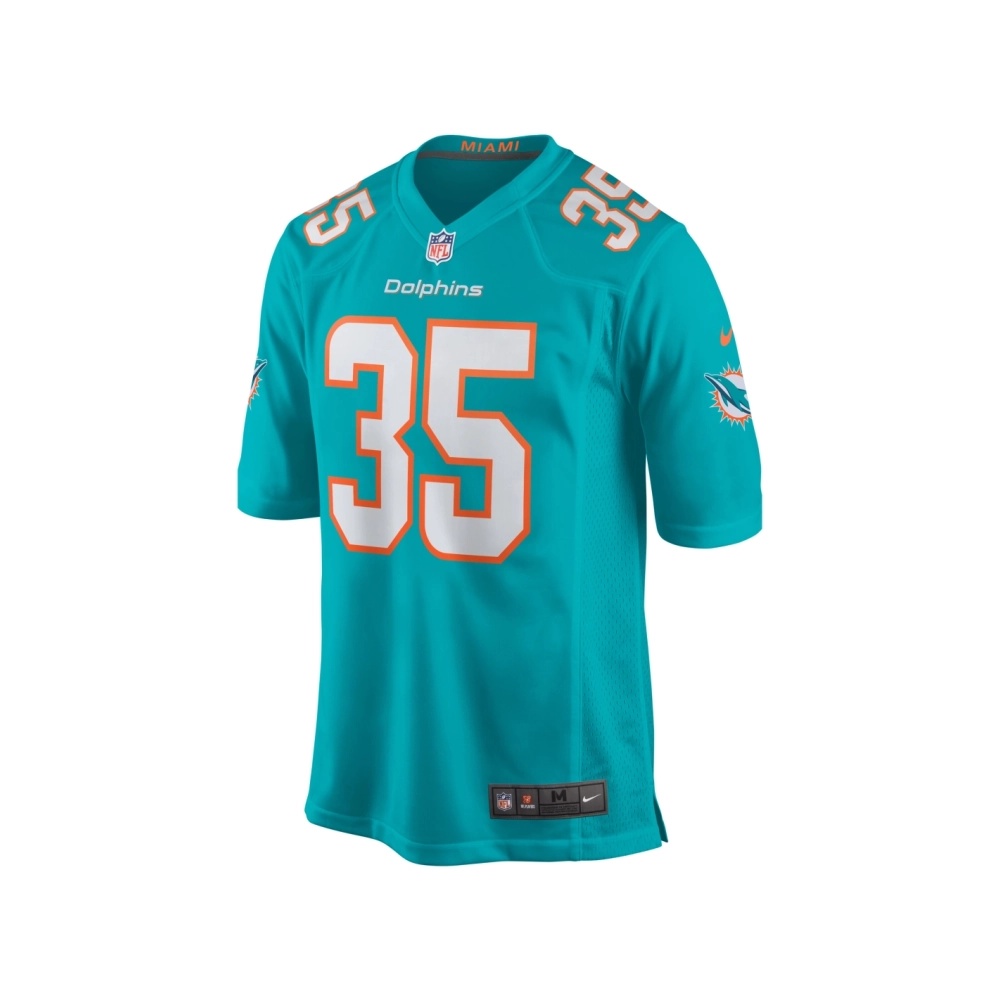Mens Miami Dolphins Christopher Brooks Aqua Team Game Jersey