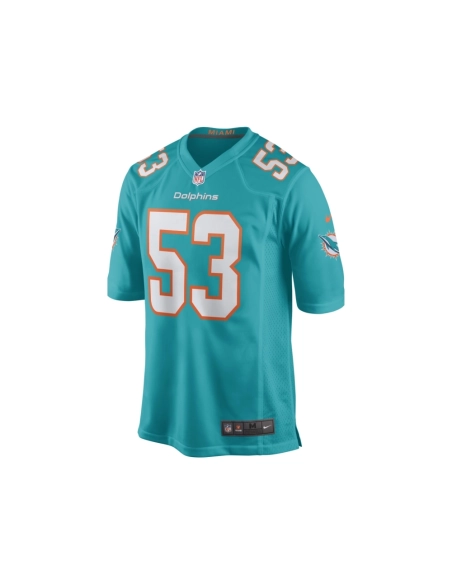 Mens Miami Dolphins Cameron Goode Aqua Game Player Jersey