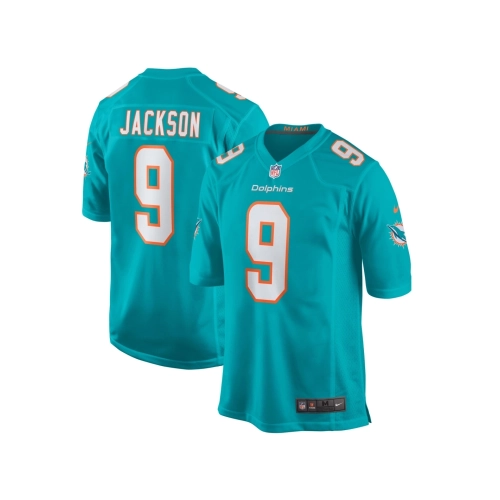 Mens Miami Dolphins Calvin Jackson Aqua Home Game Player Jersey