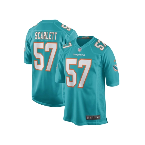 Mens Miami Dolphins Brennan Scarlett Aqua Game Jersey