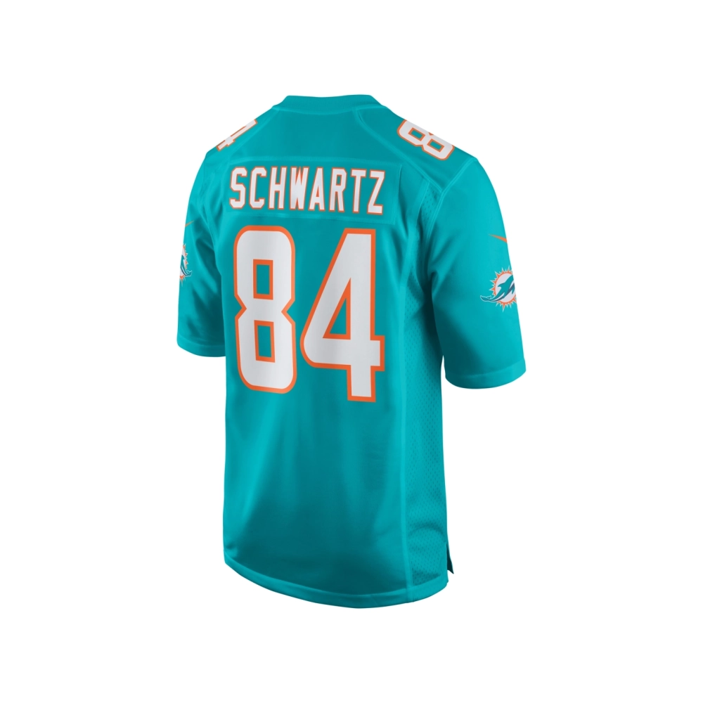 Mens Miami Dolphins Anthony Schwartz Aqua Team Game Jersey