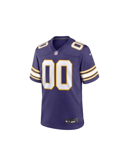 Mens Minnesota Vikings Purple Classic Custom Game Jersey