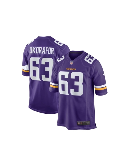 Mens Minnesota Vikings Chim Okorafor Purple Team Game Jersey