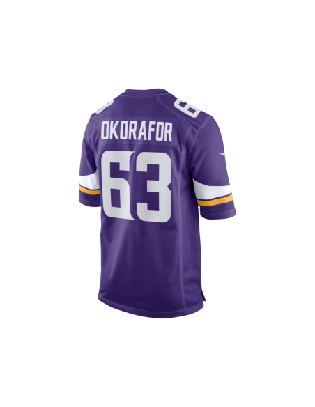 Mens Minnesota Vikings Chim Okorafor Purple Team Game Jersey