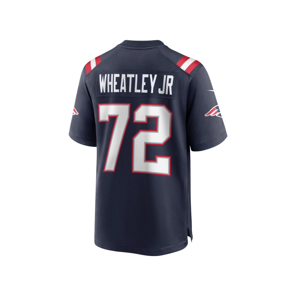 Mens New England Patriots Tyrone Wheatley Navy Team Game Jersey