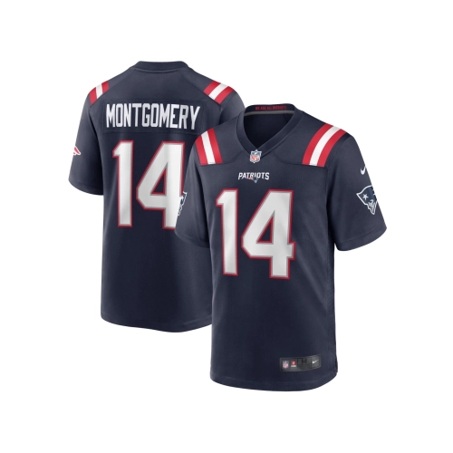 Mens New England Patriots Ty Montgomery Navy Player Game Jersey