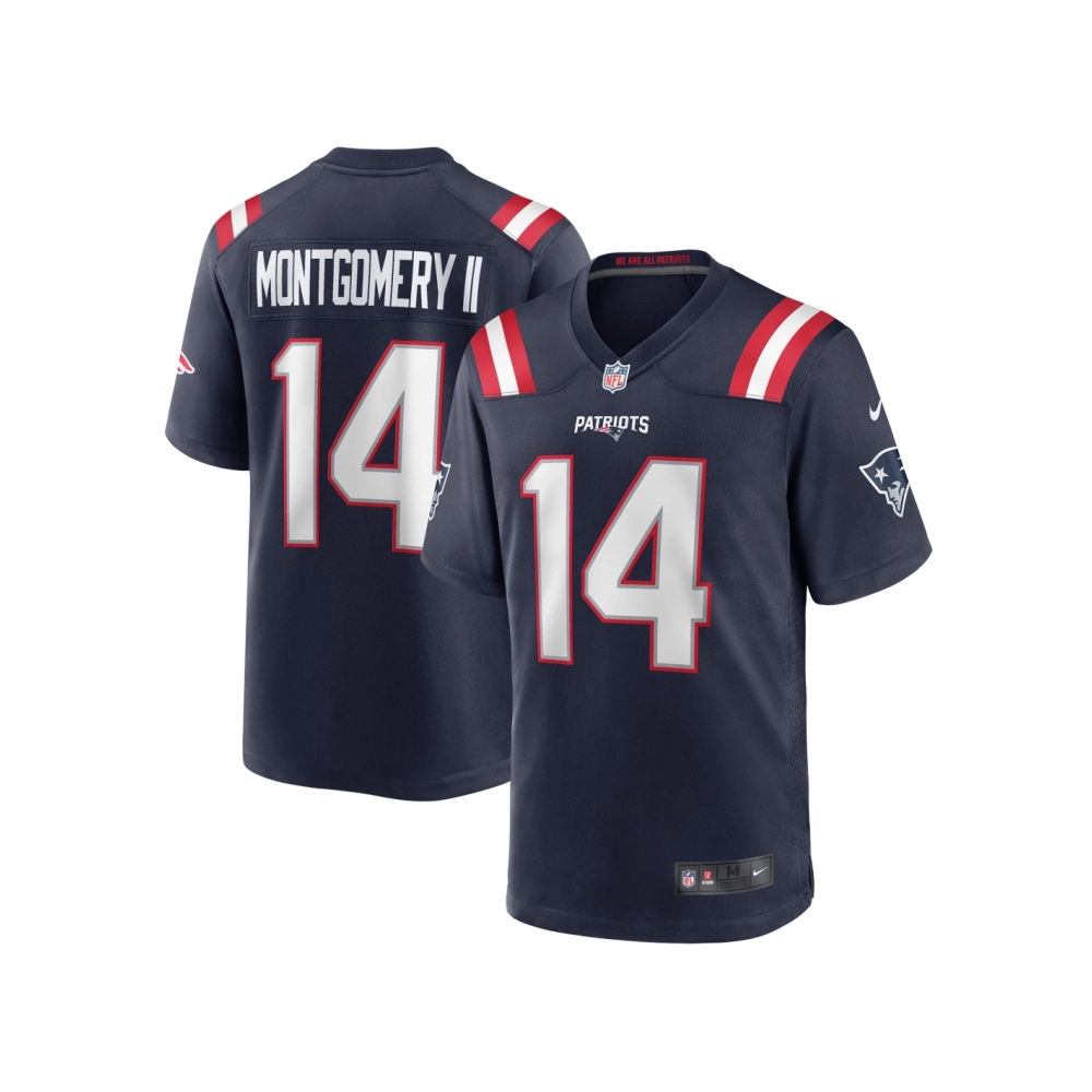 Mens New England Patriots Ty Montgomery Navy Game Jersey