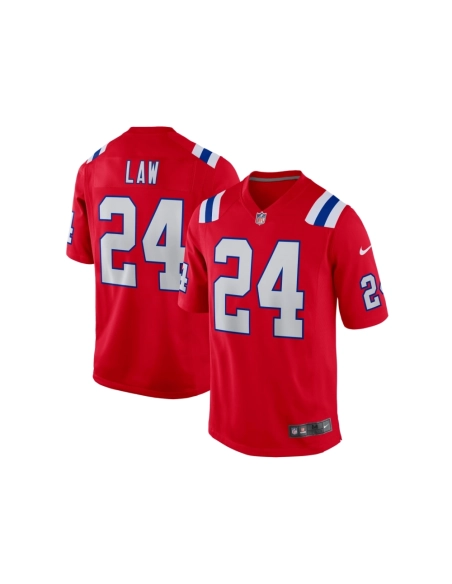 Mens New England Patriots Ty Law Red Retired Player Alternate Game Jersey
