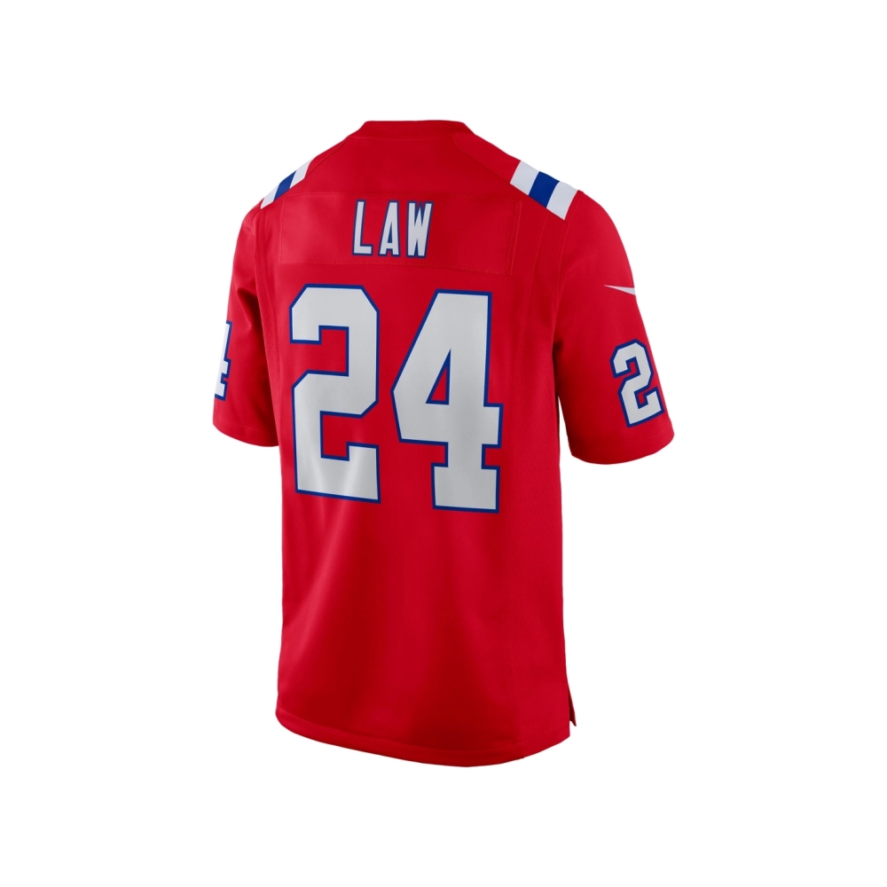 Mens New England Patriots Ty Law Red Retired Player Alternate Game Jersey