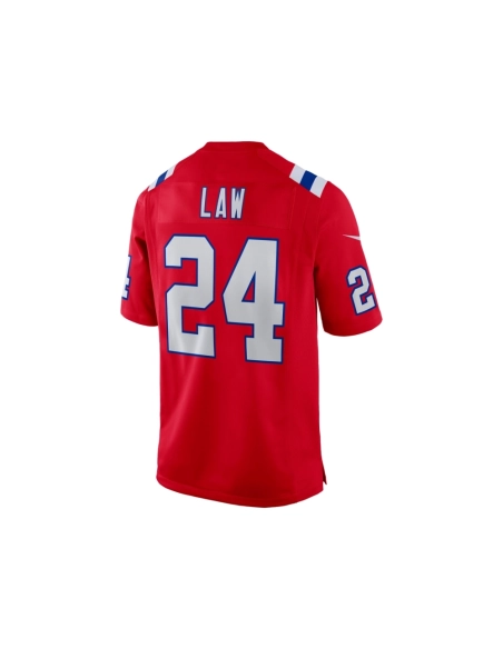 Mens New England Patriots Ty Law Red Retired Player Alternate Game Jersey