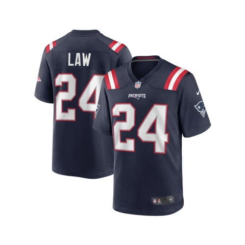 Mens New England Patriots Ty Law Navy Game Retired Player Jersey