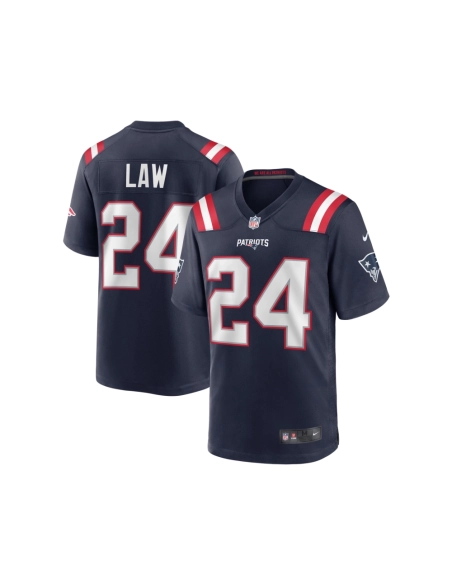 Mens New England Patriots Ty Law Navy Game Retired Player Jersey