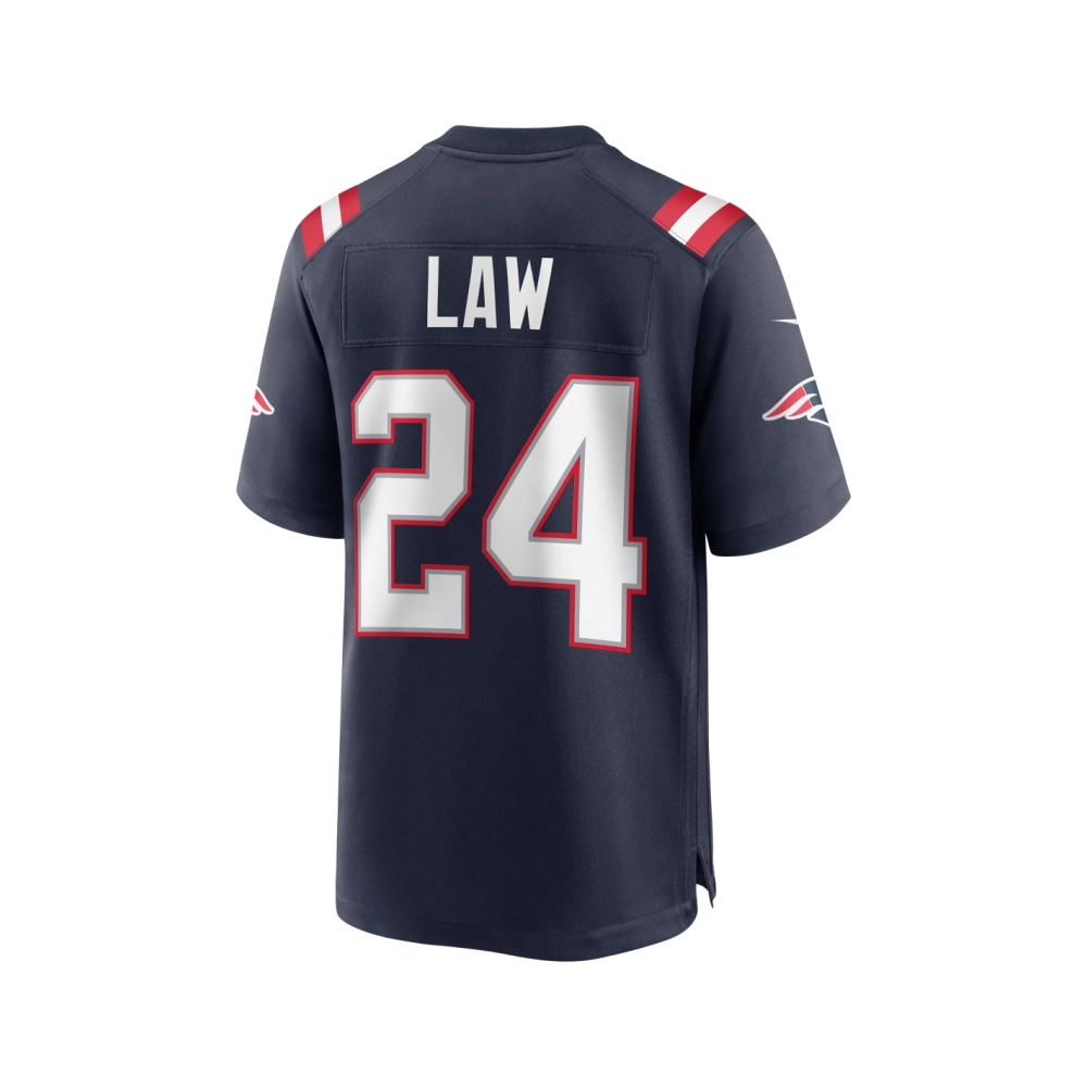 Mens New England Patriots Ty Law Navy Game Retired Player Jersey