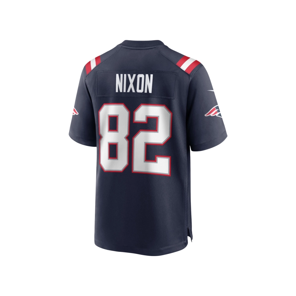 Mens New England Patriots Tre Nixon Navy Player Game Jersey