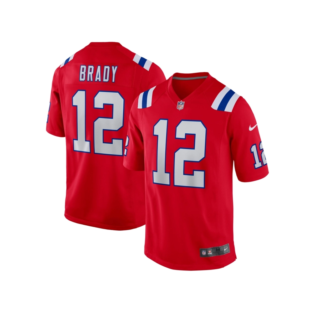 Mens New England Patriots Tom Brady Red Retired Game Jersey