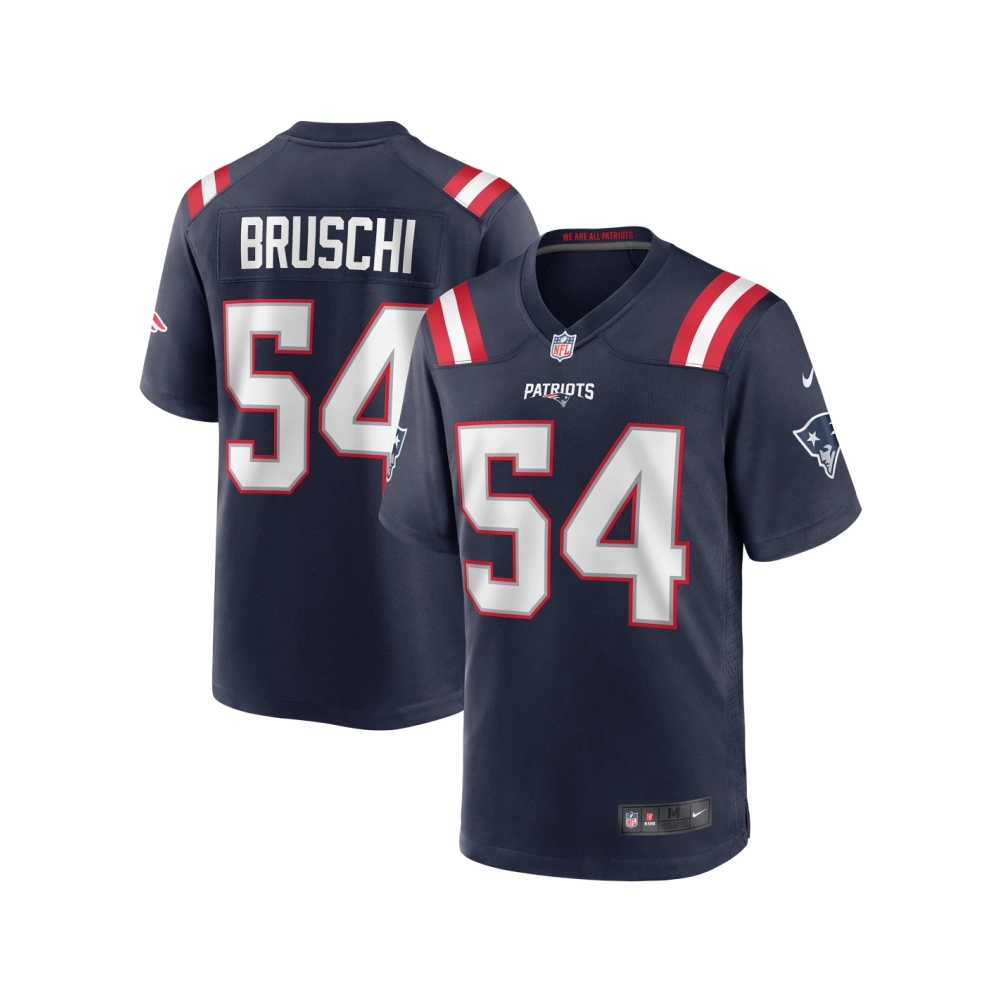 Mens New England Patriots Tedy Bruschi Navy Game Retired Player Jersey