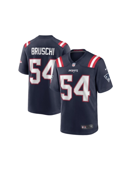 Mens New England Patriots Tedy Bruschi Navy Game Retired Player Jersey
