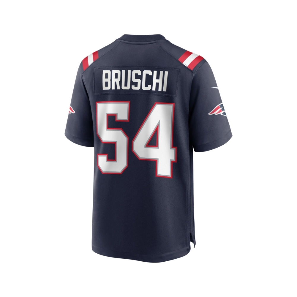 Mens New England Patriots Tedy Bruschi Navy Game Retired Player Jersey