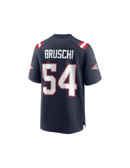 Mens New England Patriots Tedy Bruschi Navy Game Retired Player Jersey