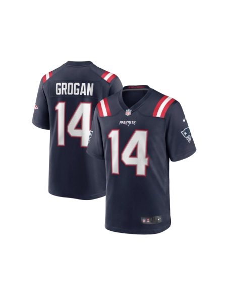 Mens New England Patriots Steve Grogan Navy Game Retired Player Jersey
