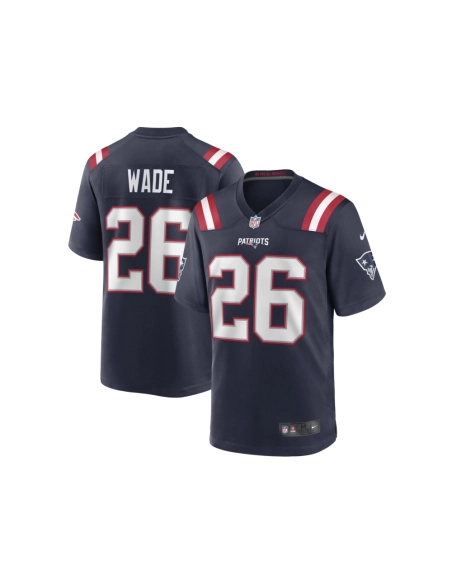 Mens New England Patriots Shaun Wade Navy Game Jersey