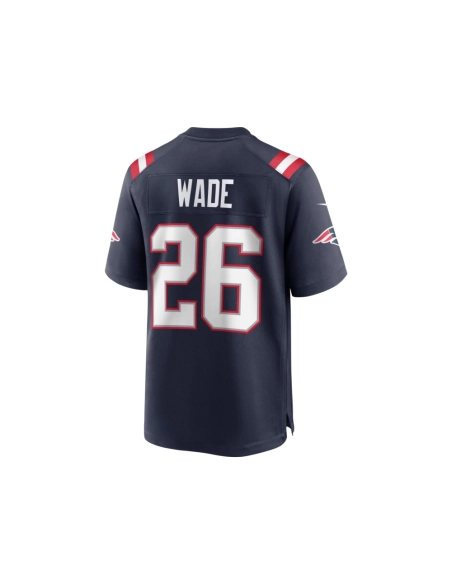 Mens New England Patriots Shaun Wade Navy Game Jersey
