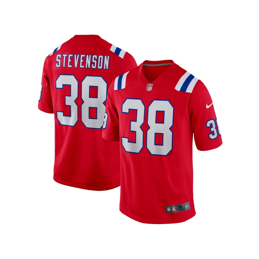 Mens New England Patriots Rhamondre Stevenson Red Alternate Game Player Jersey