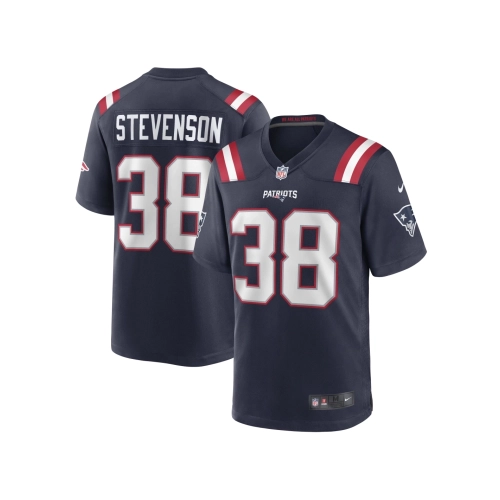 Mens New England Patriots Rhamondre Stevenson Navy Game Jersey