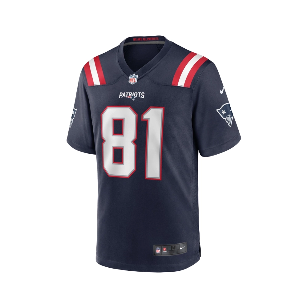 Mens New England Patriots Randy Moss Navy Game Retired Player Jersey