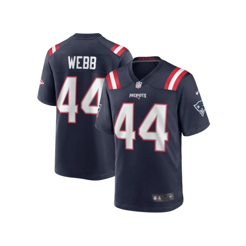 Mens New England Patriots Raleigh Webb Navy Home Game Player Jersey