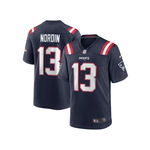 Mens New England Patriots Quinn Nordin Navy Game Player Jersey