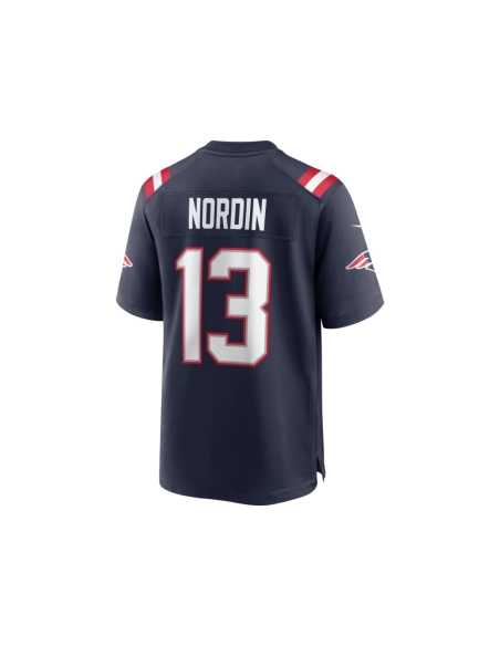 Mens New England Patriots Quinn Nordin Navy Game Player Jersey