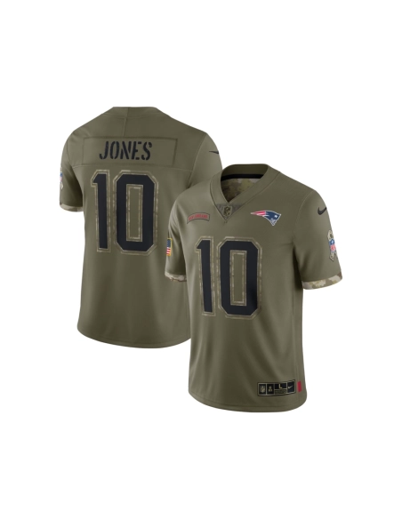 Mens New England Patriots Olive 2022 Salute To Service Limited Jersey