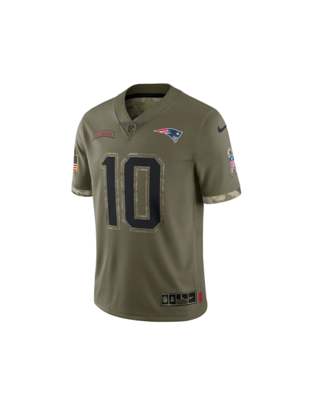 Mens New England Patriots Olive 2022 Salute To Service Limited Jersey