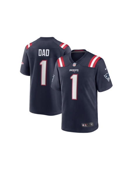 Mens New England Patriots Number 1 Dad Navy Game Jersey