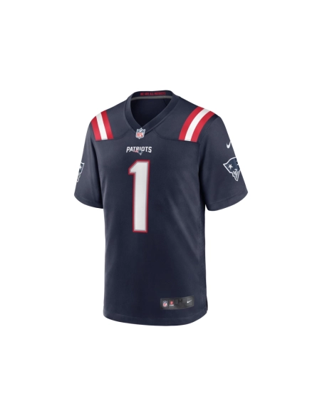 Mens New England Patriots Number 1 Dad Navy Game Jersey