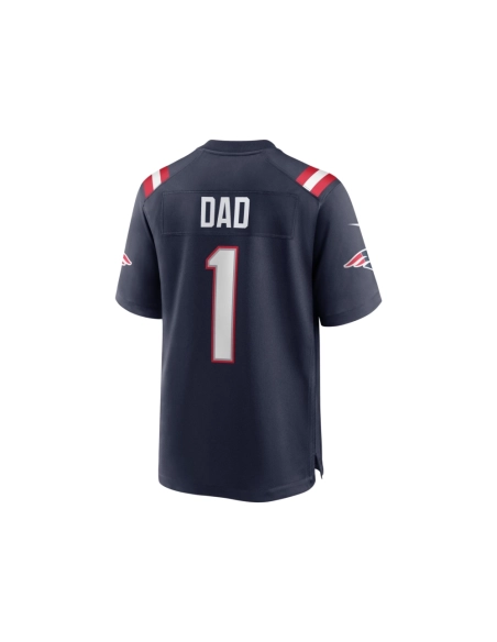 Mens New England Patriots Number 1 Dad Navy Game Jersey