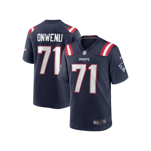 Mens New England Patriots Mike Onwenu Navy Team Game Jersey